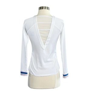 Lucky in Love Fitted Tennis Golf Top White Small